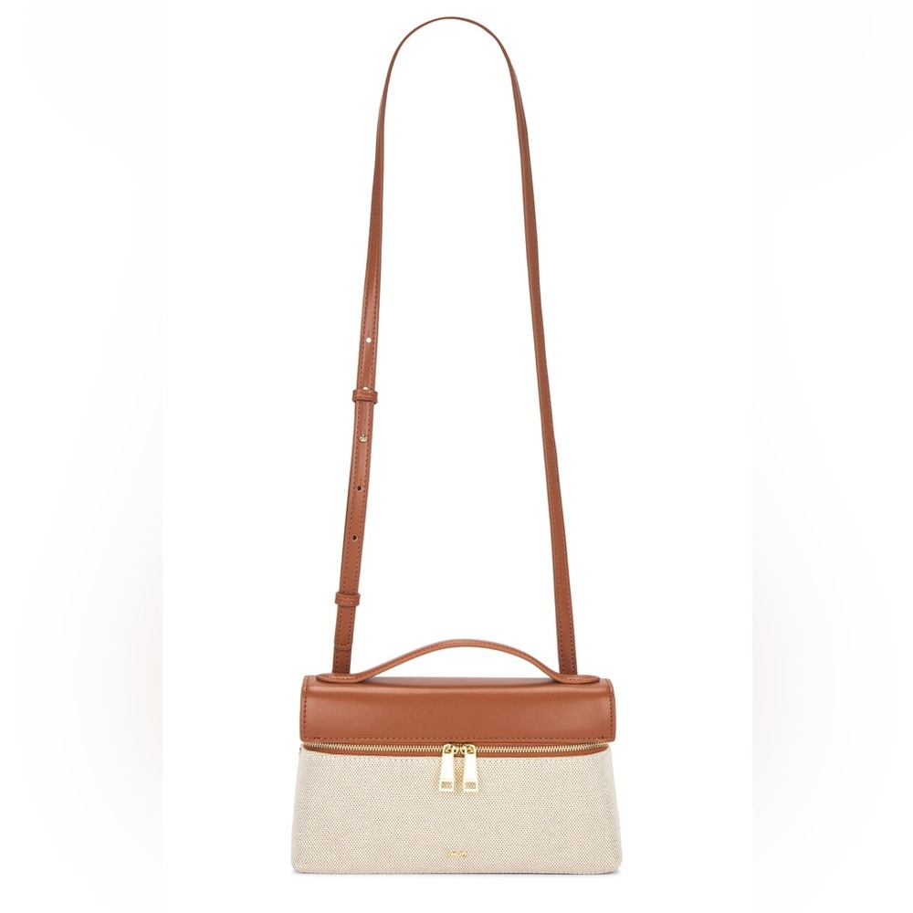 JW PEI Thea Top Handle Bag in Brown Canvas
